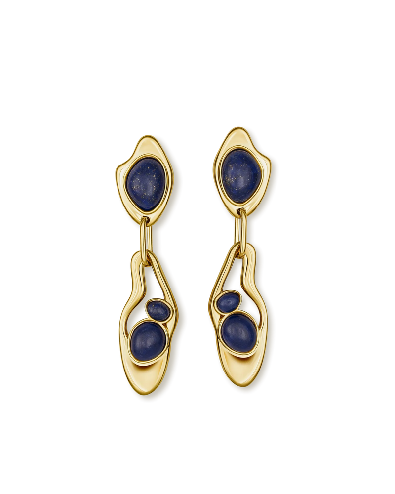 Aquatic Aura Earrings in 18k gold vermeil – UNTAMD London