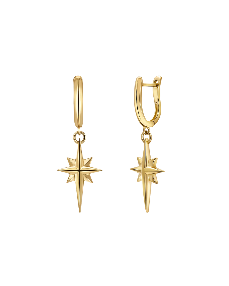 Compass Rose Earrings in 18k gold vermeil – UNTAMD London