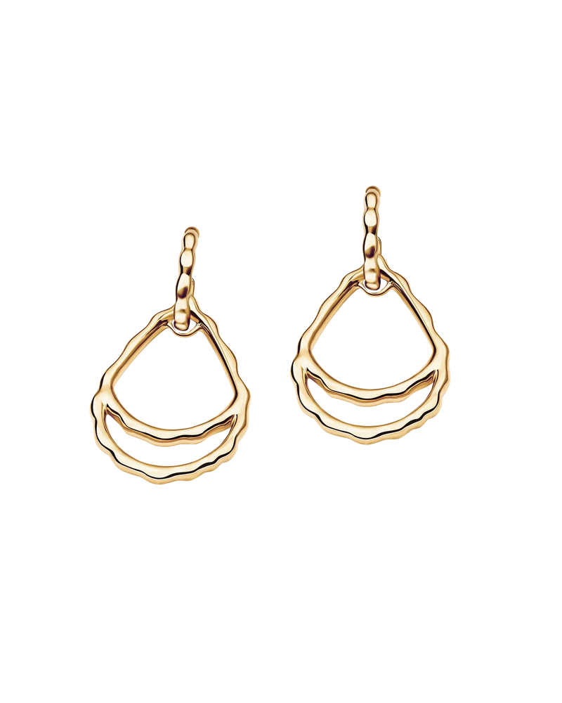 Droplet Silhouette Earrings in 18k gold vermeil – UNTAMD London