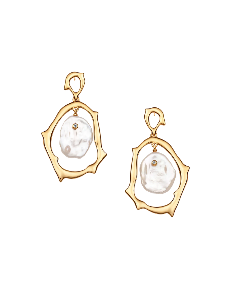 Guinevere Earrings in 18k gold vermeil – UNTAMD London