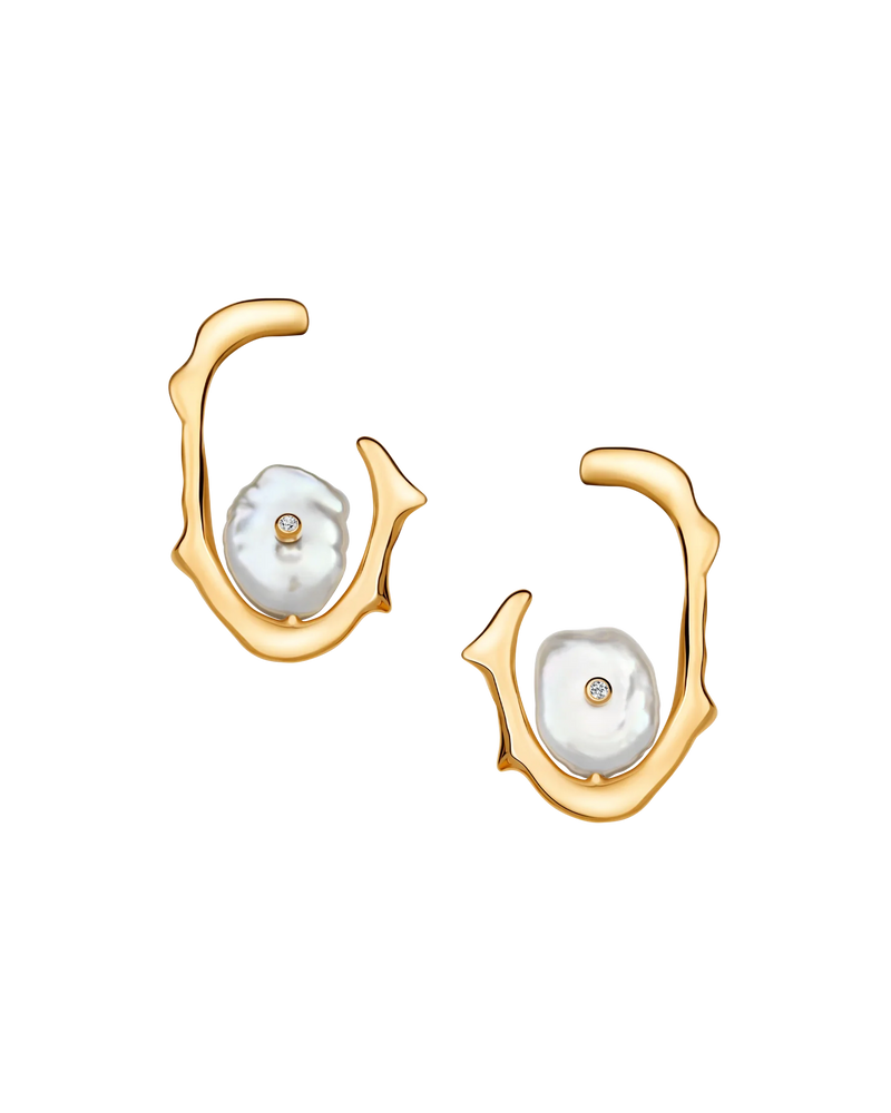Luna Earrings in 18k gold vermeil – UNTAMD London