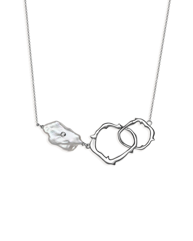 Odette Necklace in rhodium-plated sterling silver – UNTAMD London