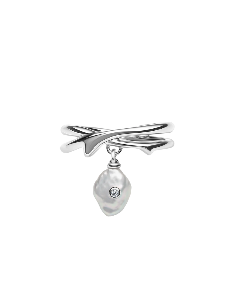 Sabrina Ring in rhodium-plated sterling silver – UNTAMD London