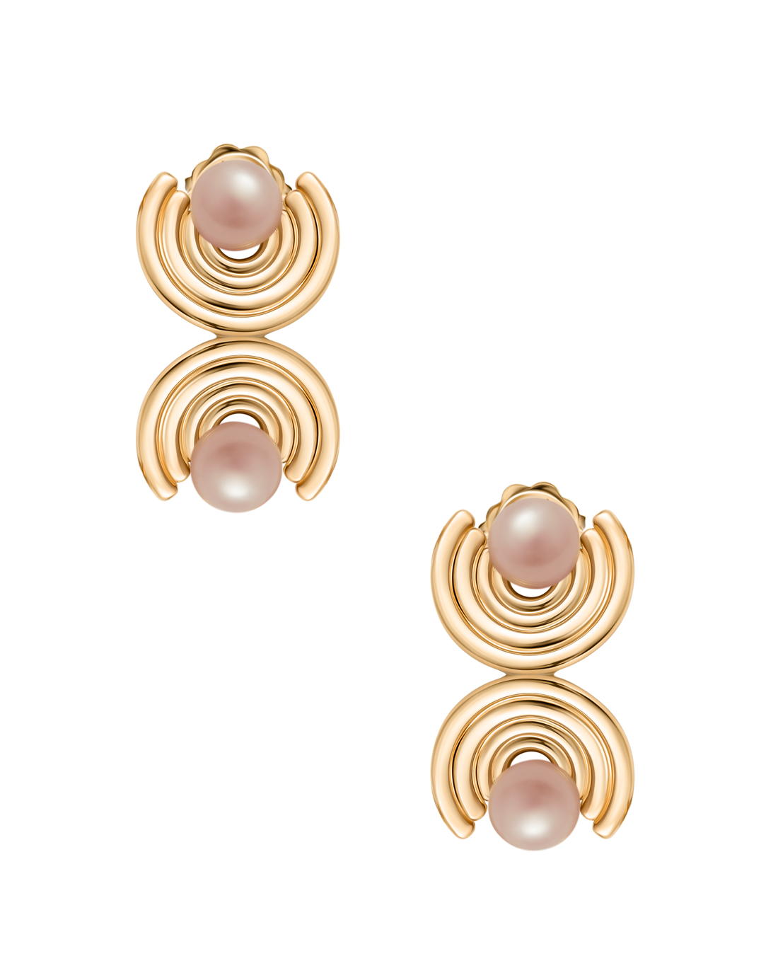 Doppelte Muschelohrringe