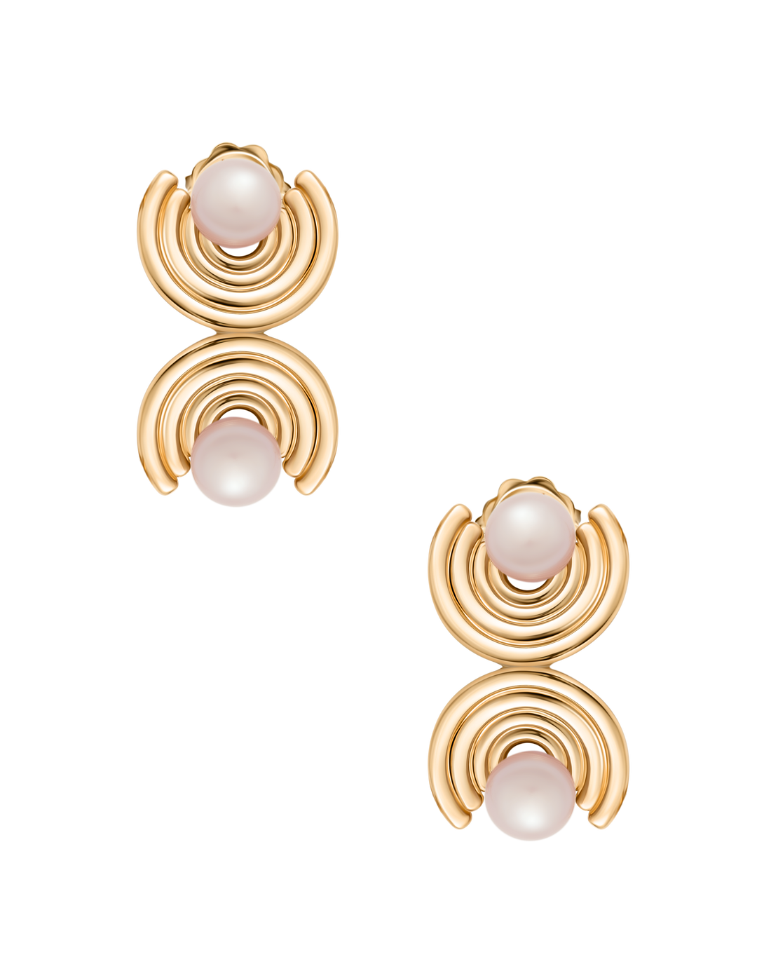 Doppelte Muschelohrringe