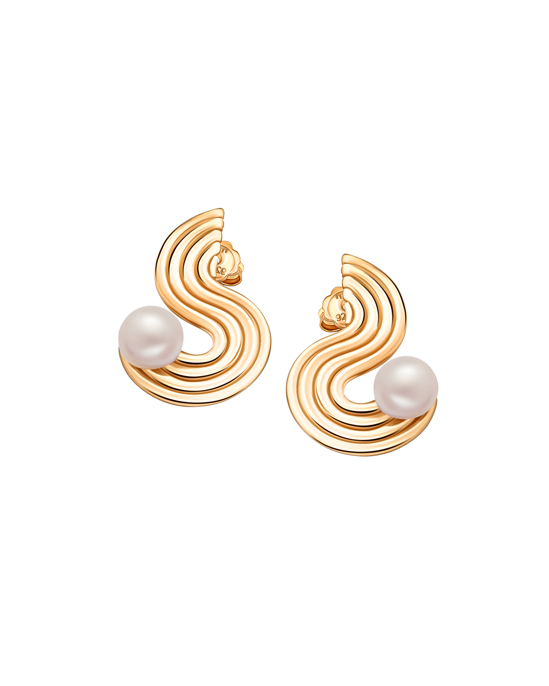 Goldene Serpentinen-Ohrringe