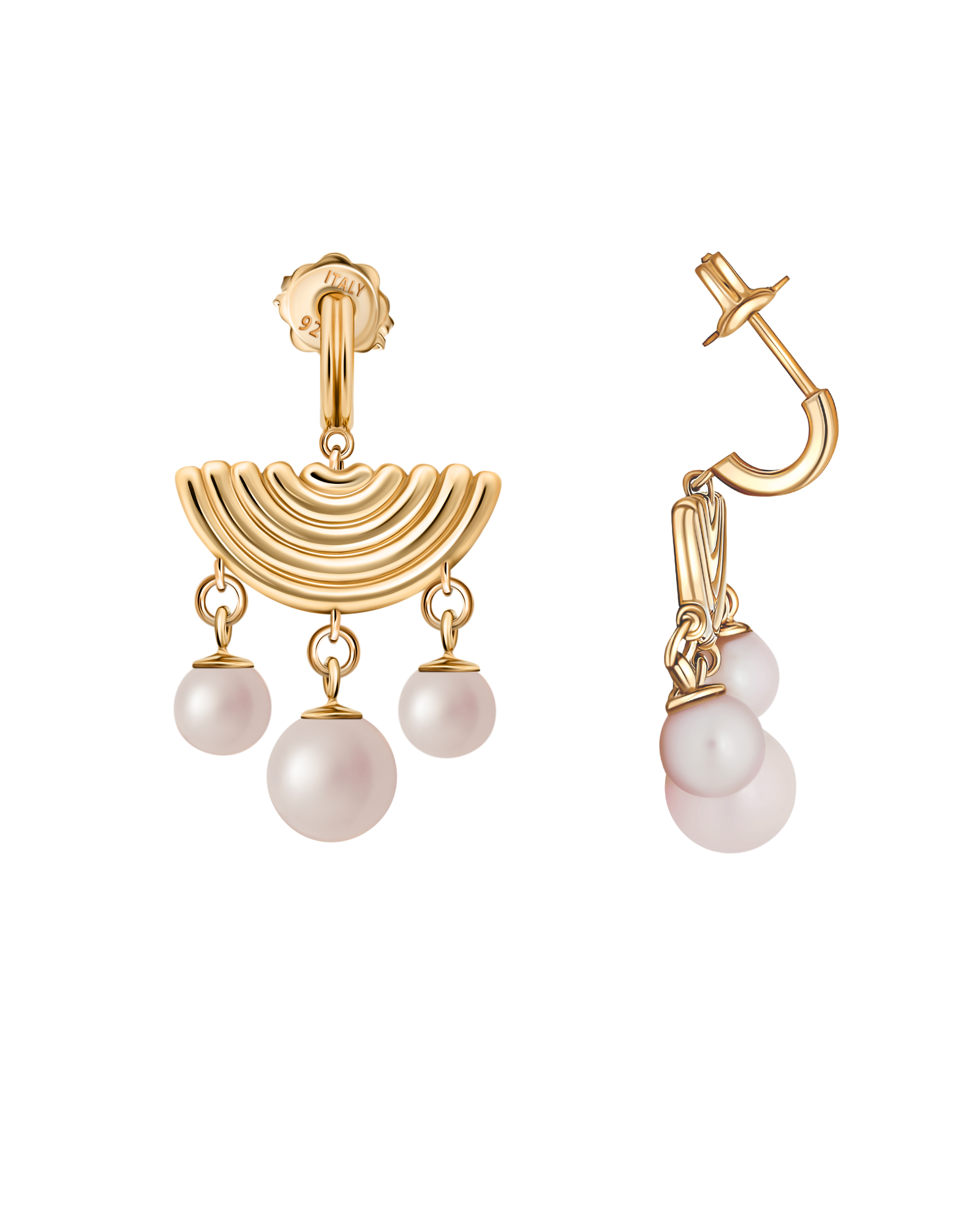 Dreifache Pearly Sensation-Ohrringe
