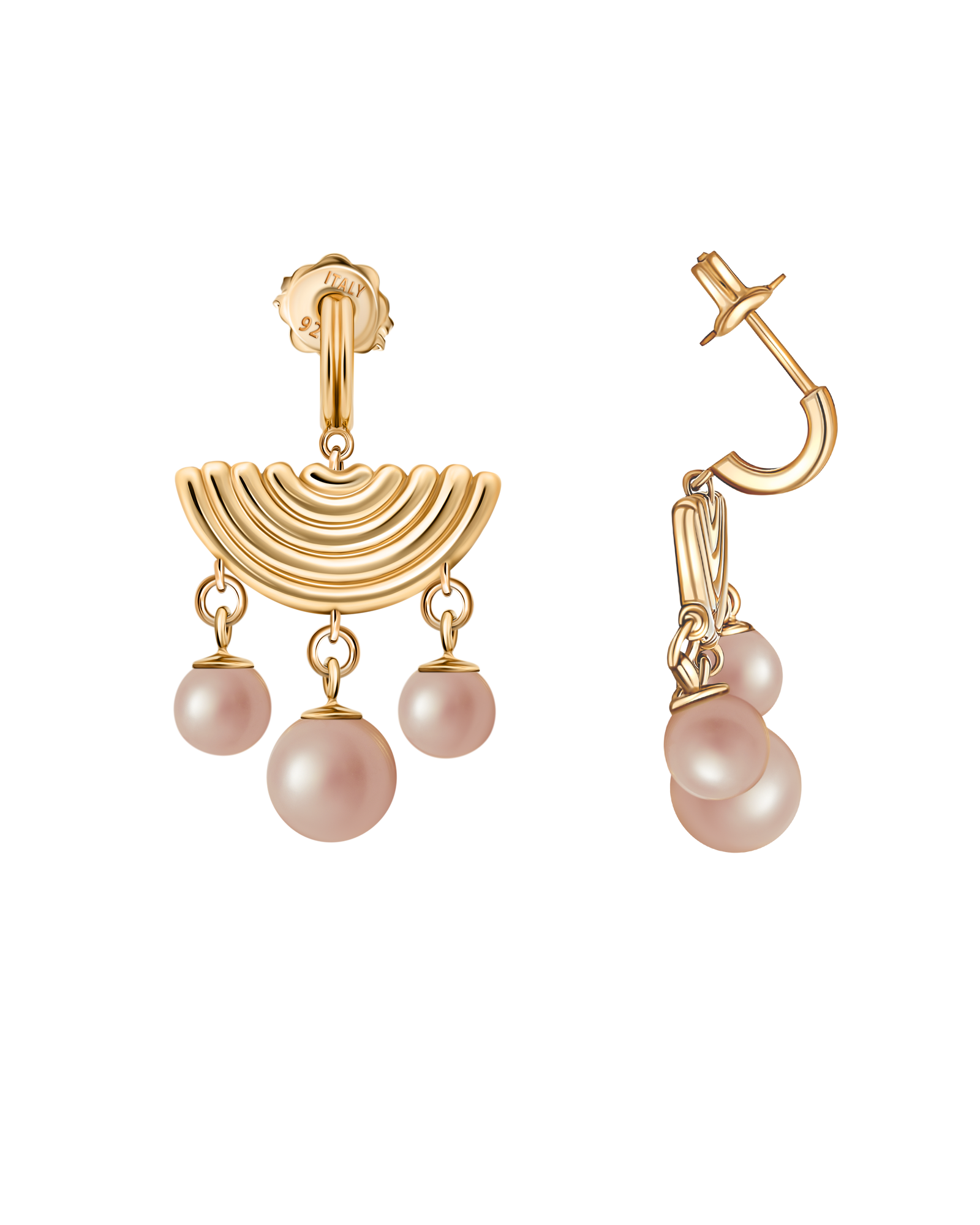 Dreifache Pearly Sensation-Ohrringe
