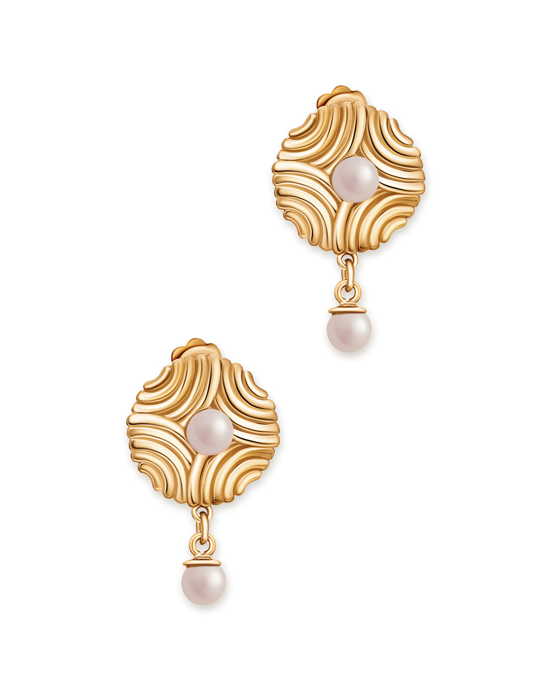 Gewellte Luxe-Ohrringe